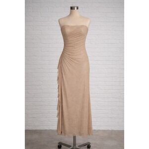 Vtg‎ Taboo Strapless Dress Small Tube Glitter Fairy Prom Formal 90s Y2K Coquette